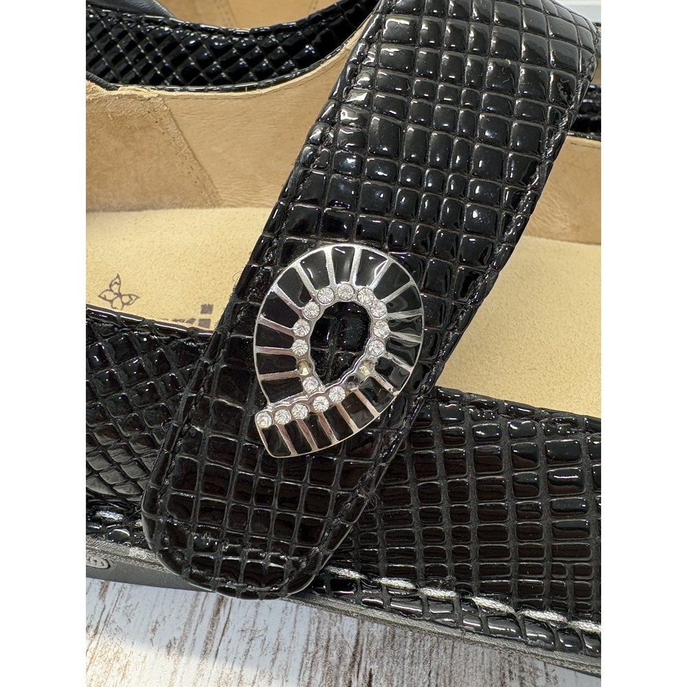 Alegria Paloma Patent Leather Black Comfort Mary Jane Shoe Sz EU 39 US Sz 9 - Picture 10 of 11